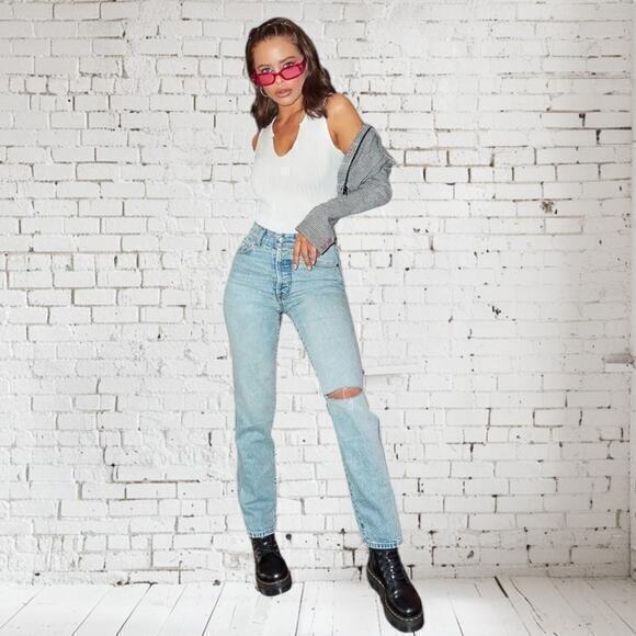 NWOT Revice Denim Ex-boyfriend Player One Jeans - Picture 1 of 8
